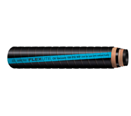 Buchanan Rubber OILVS-300 Oil Vacuum Smooth Hose, 100 ft L, 150 psi, Rubber Tube, Black with Blue Stripe