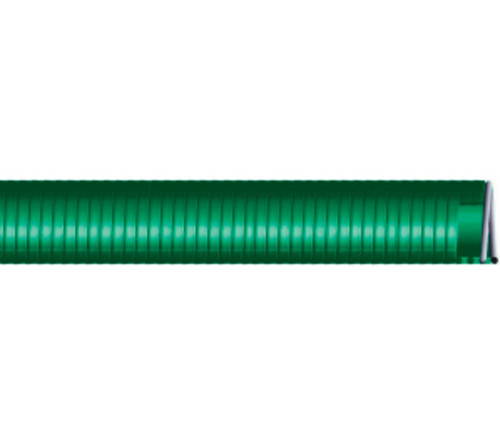 Buchanan Rubber Saturn Series SATO-400 Water Suction and Discharge Hose, 4 in ID, 4.49 in OD, PVC Tube, Olive Green, 100 ft Length