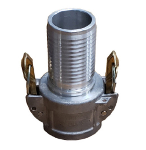 Buchanan Rubber CGCSL-300CR-A1 Cam and Groove Self-Locking Crimplok Coupler, 3 in Type C x 3 in Hose Shank, Aluminum