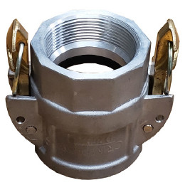 Buchanan Rubber CGDSL-600-A1 Cam and Groove Self-Locking Crimplok Coupler, 6 in Type D x 6 in FPT, Aluminum