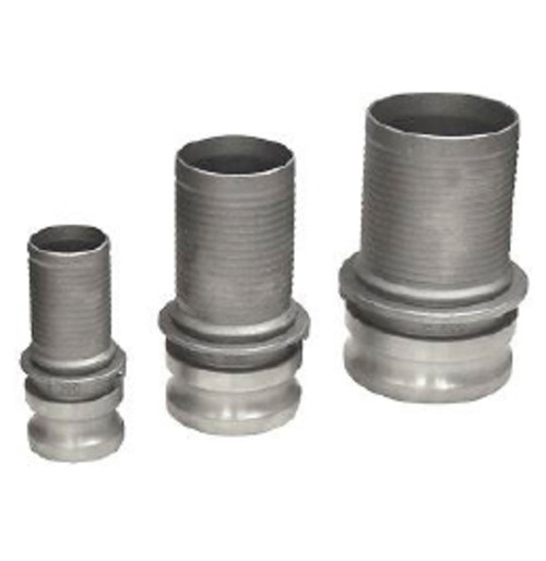 Buchanan Rubber CGE-250CR-A1 Cam and Groove Crimplok Adapter, 2-1/2 in Type E x 2-1/2 in Hose Shank, Aluminum