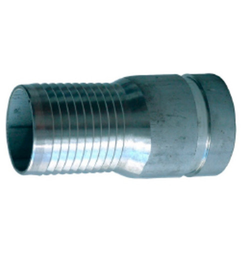 Buchanan Rubber CNG-200CR-SP Crimplok Combination Nipple, 2 in Hose Barbed x 2 in Grooved, Steel