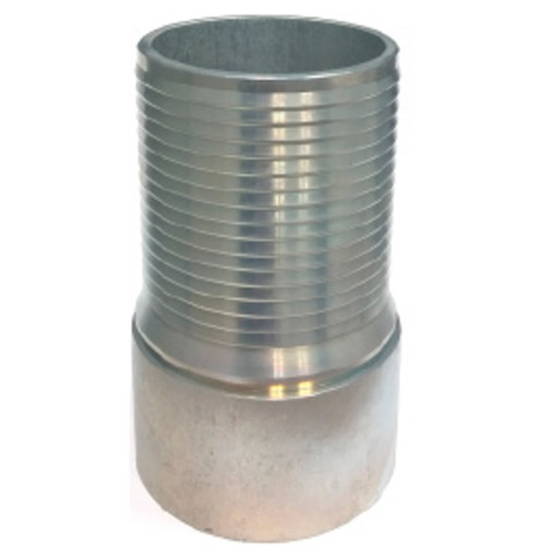 Buchanan Rubber CNSC-300CR-SP Crimplok Combination Nipple, 3 in Hose Barbed x 3 in Square Cut, Steel