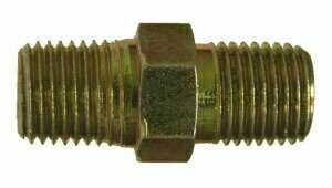 Midland Metal 5404168 Hex Nipple, 1 in MPT x 1/2 in MPT, Steel