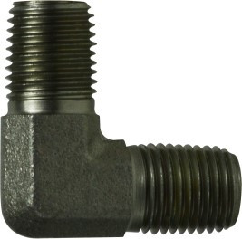 Midland Metal 550086 90 deg Elbow, 1/2 in Male Pipe x 3/8 in Male Pipe, Steel