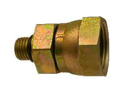 Midland Metal 6900O104 Straight Swivel Adapter, 5/8 in Male ORB x 1/4 in FNPSM, Steel