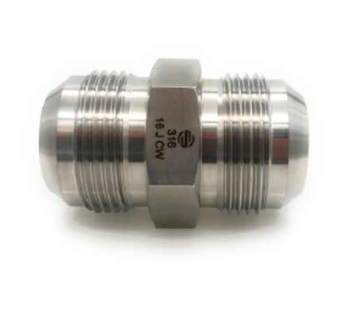 Stainless Adapters SS2403-06-06 Pipe Union, 3/8 in 37 deg JIC Male Flared x 3/8 in 37 deg JIC Male Flared