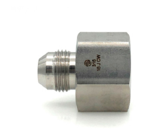 Stainless Adapters SS2406-06-04 Pipe Reducer, 3/8 in Female 37 deg JIC Flared x 1/4 in Male 37 deg JIC Flared