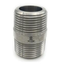 Stainless Adapters SSCN-04 Pipe Nipple, 1/4 in MNPT x 1/4 in MNPT, Close L, Stainless Steel