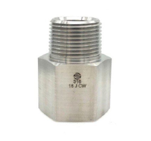 Stainless Adapters SS5405-04-04 Adapter Expander, 1/4 in MNPT x 1/4 in FNPT, Stainless Steel