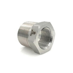 Stainless Adapters SS5406-16-08 Hex Reducer Bushing, 1 in MNPT x 1/2 in FNPT, Stainless Steel