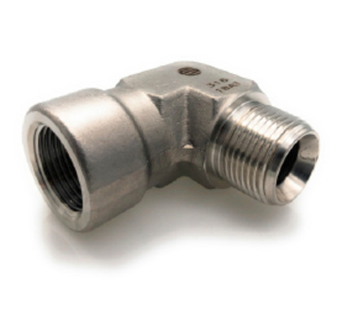 Stainless Adapters SS5502-06-06 90 deg Street Elbow, 3/8 in MNPT x 3/8 in FNPT, Stainless Steel