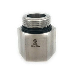 Stainless Adapters SS6405-04-04 Adapter, 4 in Male ORB x 1/4 in FNPT, Stainless Steel