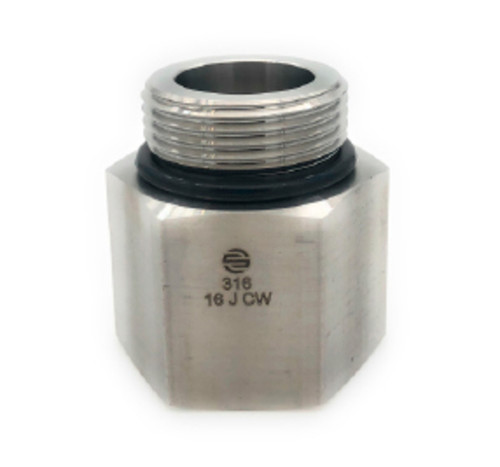 Stainless Adapters SS6405-06-04 Adapter, 6 in Male ORB x 1/4 in FNPT, Stainless Steel
