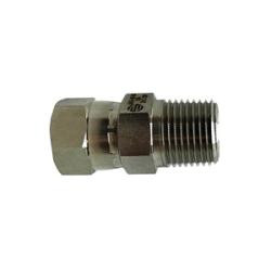 Stainless Adapters SS6505-16-16 Swivel Adapter, 1 in MNPT x 1 in Female JIC, Stainless Steel