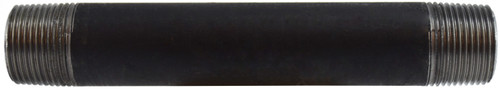 Midland Metal 59095SMLS Seamless Pipe Nipple, 3/4 in MPT x 3/4 in MPT, 11 in L, Steel, Black, SCH 80/XH Schedule