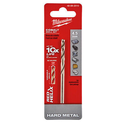 Milwaukee 48-89-2510 4.5mm COBALT RED HELIX Bit