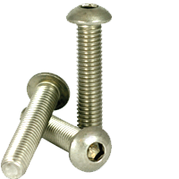 M6-1.00 x 40 mm Button Head Socket Cap Screws, 18-8 Stainless Steel A2, Full Thread, Coarse (UNC), Qty 100