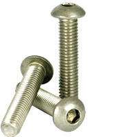 M8-1.25 x 25 mm Button Head Socket Cap Screws, 18-8 Stainless Steel A2, Full Thread, Coarse (UNC), Qty 100