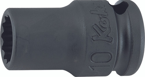 Ko-ken 13406M-16 3/8 Sq. Dr. Socket  16mm 12 point Length 32mm Thin walled