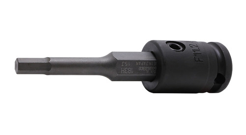 Ko-ken 13134M.92-4 3/8 Sq. Dr. Bit Socket  4mm Hex Length 92mm