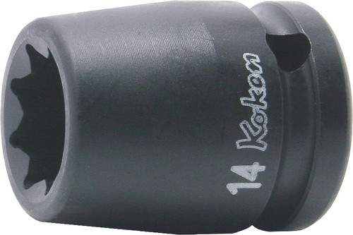 Ko-ken 14415M-15 1/2 Sq. Dr. Socket  15mm Double Square Length 38mm