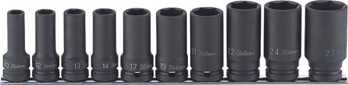 Ko-ken RS14301X/10 1/2 Sq. Dr. Socket set  10-27mm 6 point  Thin walled 10 pieces