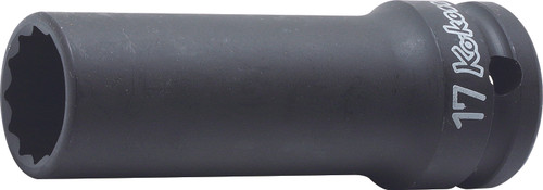 Ko-ken 14306M-18 1/2 Sq. Dr. Socket  18mm 12 point Length 80mm Thin walled