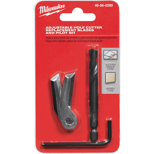 Milwaukee 49-56-0290 Adjustable Hole Cutter Replacement Blades and Pilot Bit