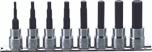 Ko-ken RS3010M/8-L38 3/8 Sq. Dr. Bit Socket set  3mm-12mm Hex 200mm  8 pieces