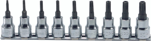 Ko-ken RS3025/9-IPR 3/8 Sq. Dr. 9 Piece Tamper-Resistant TORXplus® Bit Socket set  10IPR-50IPR