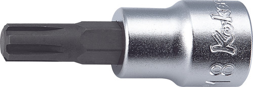 Ko-ken 3027.100-M6 3/8 Sq. Dr. Bit Socket Ribe-CV M6  Length 100mm
