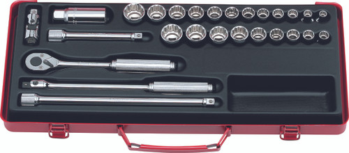 Ko-ken 3206A 3/8 Sq. Dr. Socket set   6, 12 point   17 pieces