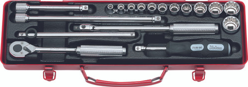 Ko-ken 3221M 3/8 Sq. Dr. 18 Piece 12-Point Metric Socket set  6-22mm