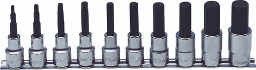 Ko-ken RS4010M/10-L50 1/2 Sq. Dr. Bit Socket set  4mm-19mm Hex 300mm  10 pieces