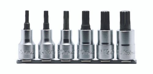 Ko-ken RS4020/6-L60 1/2 Sq. Dr. Bit Socket set XZN M5-M14 Triple Square 150mm  6 pieces