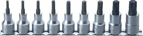 Ko-ken RS4025/9-L60 1/2 Sq. Dr. Bit Socket 9 piece TORX® set  T20-T60