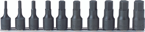 Ko-ken RS4012A/10-L60 1/2 Sq. Dr. Bit Socket set  3/16-3/4 Hex 300mm  10 pieces