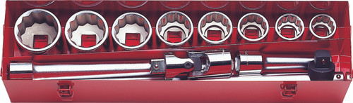 Ko-ken 8200M 1 Sq. Dr. 12 Piece 12-Point Metric Socket Set  35-63mm