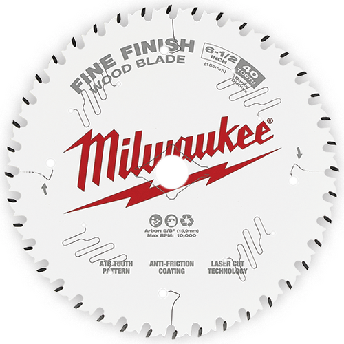 Milwaukee 48-40-0622 6-1/2 in. 40T Fine Finish Circular Saw Blade