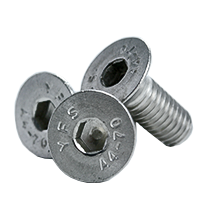 M8-1.25 x 70 mm Flat Head Socket Cap Screws, 316 Stainless Steel A4, Partial Thread, Coarse (UNC), Qty 100