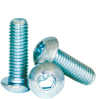 M10-1.50 x 12 mm Button Head Socket Cap Screws, Metric Class 12.9, Zinc-Bake Cr+3, Full Thread, Coarse (UNC), Alloy Steel, ISO 7380, Qty 100