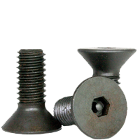5/16"-18 x 1 1/4" Flat Head Socket Cap Screws, Tamper-Resistant, Thermal Black Oxide, Full Thread, Coarse (UNC), Alloy Steel, Qty 100