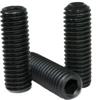 #6-40 x 5/8" Socket Set Screws, Cup Point, Thermal Black Oxide, Fine (UNF), Alloy Steel, Qty 100