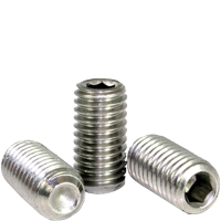 1/4"-20 x 3/4" Socket Set Screws, Cup Point, 18-8 Stainless Steel, Coarse (UNC), Qty 100