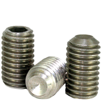 3/8"-16 x 1" Socket Set Screws, Cup Point, Plain Finish, Coarse (UNC), Ni-Cu Alloy, Qty 50