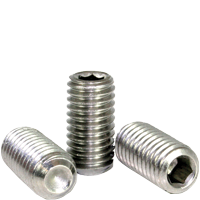 3/4"-10 x 2" Socket Set Screws, Cup Point, 18-8 Stainless Steel A2, Coarse (UNC), Qty 25