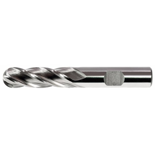 Alfa Tools SEBXL150730 1/4" USA HS 4 Flute Center Cutting Single End Ball XL End Mill