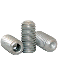5/16"-24 x 3/8" Socket Set Screws, Cup Point, Zinc-Bake Cr+3, Fine (UNF), Alloy Steel, Qty 100