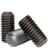 1/2"-20 x 1/2" Socket Set Screws, Non-Standard, Flat Point, Black Oxide, Fine (UNF), Alloy Steel, Qty 100